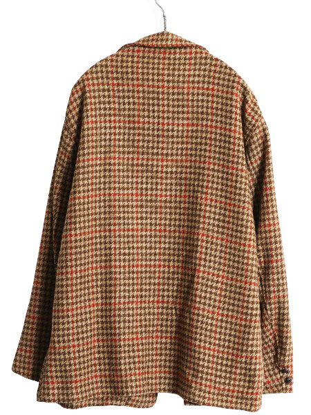 60s 筆記体タグ USA製 エルエルビーン ツイード テーラード ジャケット メンズ XL / ヴィンテージ ウール ブレザー チェック 大きいサイズ