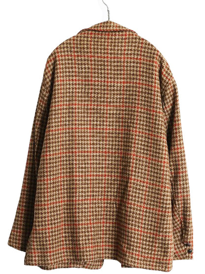 60s 筆記体タグ USA製 エルエルビーン ツイード テーラード ジャケット メンズ XL / ヴィンテージ ウール ブレザー チェック 大きいサイズ