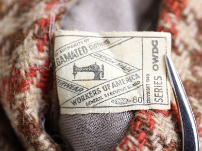 60s 筆記体タグ USA製 エルエルビーン ツイード テーラード ジャケット メンズ XL / ヴィンテージ ウール ブレザー チェック 大きいサイズ