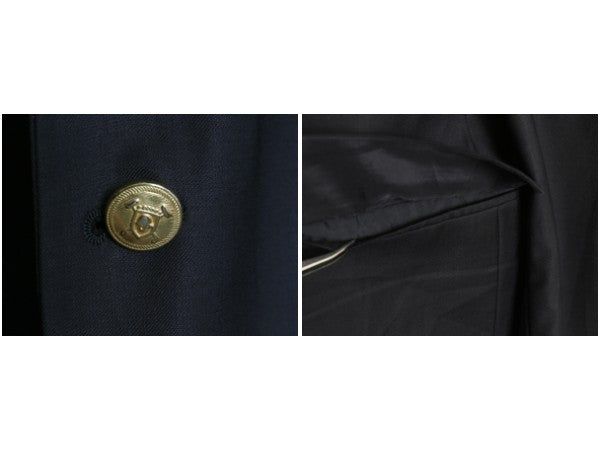 デッドストック ローレン ラルフローレン テーラード ジャケット メンズ L 程 ポロ ブレザー ウール 紺ブレ 金ボタン きれいめ シンプル 紺