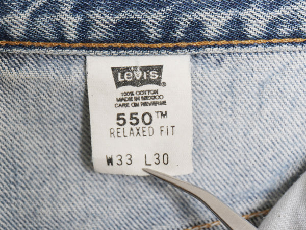 00s リーバイス 550 デニム パンツ メンズ 33 30 古着 オールド リラックス フィット テーパード ジーンズ ジーパン ヒゲ アタリ ボトムス