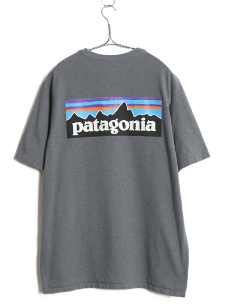 パタゴニア 両面 プリント 半袖 Tシャツ メンズ M / アウトドア P6 ボックスロゴ バックプリント ロゴT カットソー クルーネック シンプル