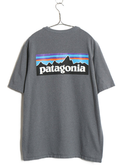 パタゴニア 両面 プリント 半袖 Tシャツ メンズ M / アウトドア P6 ボックスロゴ バックプリント ロゴT カットソー クルーネック シンプル