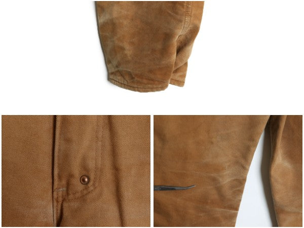 70s USA製 ★ カーハート ライナー付き ダック パンツ メンズ 34 ヴィンテージ ワーク アウトドア 中綿 キルティング ストレート ブラウン