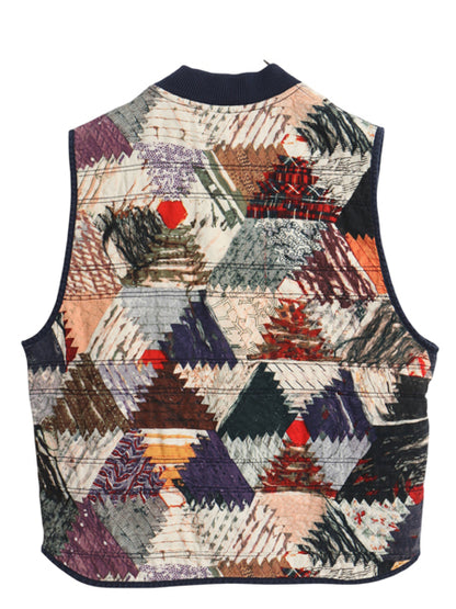 デニム&サプライ ラルフローレン リバーシブル ベスト メンズ レディース XL / ポロ 中綿 キルティング 重ね着 前開き 総柄 シャンブレー