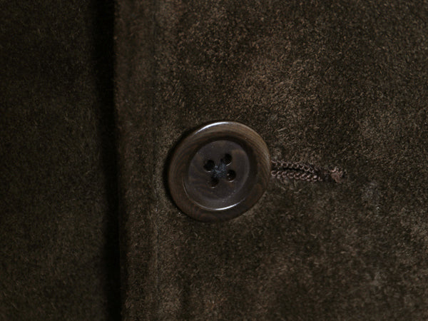 00s バナナリパブリック 本革 スウェード レザー ハーフ コート メンズ L / オールド アウトドア ジャケット 革ジャン ハンティング 濃茶