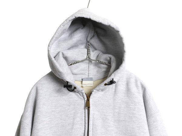 00s カーハート 裏 サーマル フルジップ スウェット フード パーカー メンズ XL 程/ オールド ジャケット トレーナー 大きいサイズ グレー