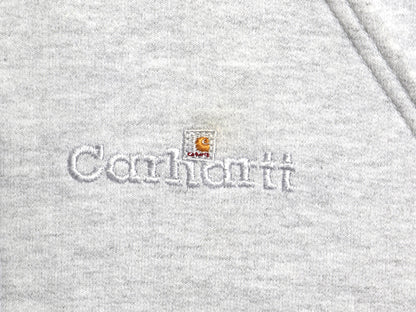 00s カーハート 裏 サーマル フルジップ スウェット フード パーカー メンズ XL 程/ オールド ジャケット トレーナー 大きいサイズ グレー