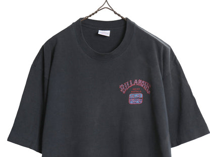 90s USA製 ☆ ビラボン 両面 ロゴ プリント Tシャツ メンズ L / オールド サーフ グラフィック アート シングルステッチ ヘビーウェイト 黒