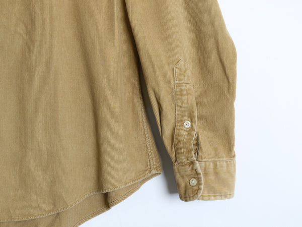 90s ラルフローレン 細畝 コーデュロイ 長袖 ボタンダウン シャツ メンズ XL オールド ポロ CUSTOM FIT ワンポイント ポニー 大きいサイズ