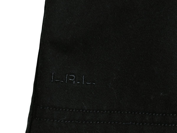 90s ラルフローレン コットン チノ ショートパンツ レディース M L / オールド ポロ チノパン ショーツ 短パン ノータック ワンポイント 黒
