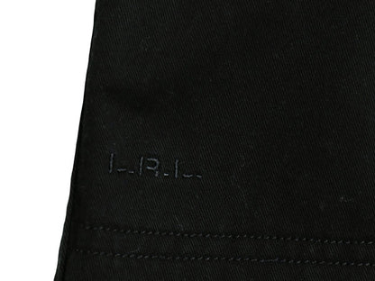 90s ラルフローレン コットン チノ ショートパンツ レディース M L / オールド ポロ チノパン ショーツ 短パン ノータック ワンポイント 黒