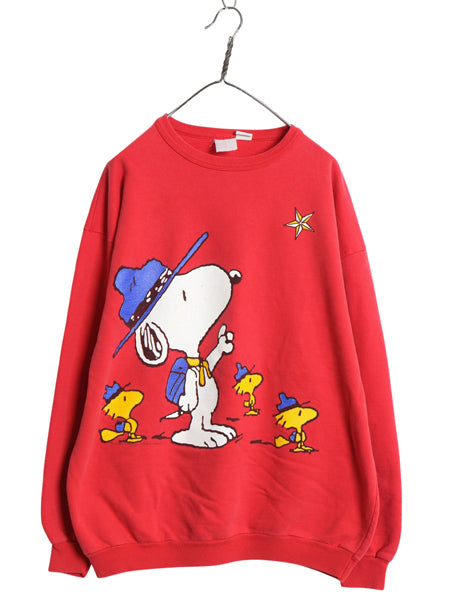 90s スヌーピー プリント スウェット メンズ レディース XL オールド オフィシャル キャラクター トレーナー 裏起毛 大きいサイズ ゆったり