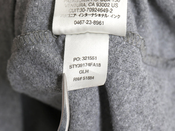 パタゴニア 両面 プリント 半袖 Tシャツ メンズ L / 18年製 アウトドア P6 ボックスロゴ バックプリント カットソー トップス シンプル 灰