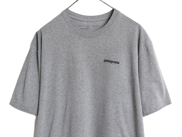 パタゴニア 両面 プリント 半袖 Tシャツ メンズ L / 18年製 アウトドア P6 ボックスロゴ バックプリント カットソー トップス シンプル 灰