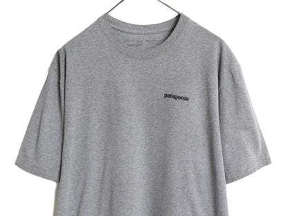 パタゴニア 両面 プリント 半袖 Tシャツ メンズ L / 18年製 アウトドア P6 ボックスロゴ バックプリント カットソー トップス シンプル 灰