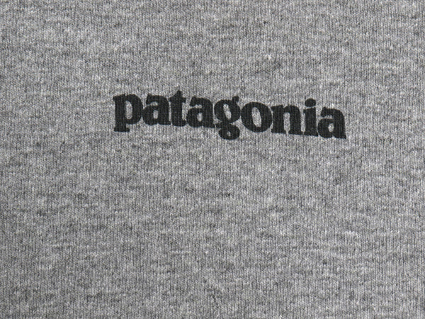 パタゴニア 両面 プリント 半袖 Tシャツ メンズ L / 18年製 アウトドア P6 ボックスロゴ バックプリント カットソー トップス シンプル 灰