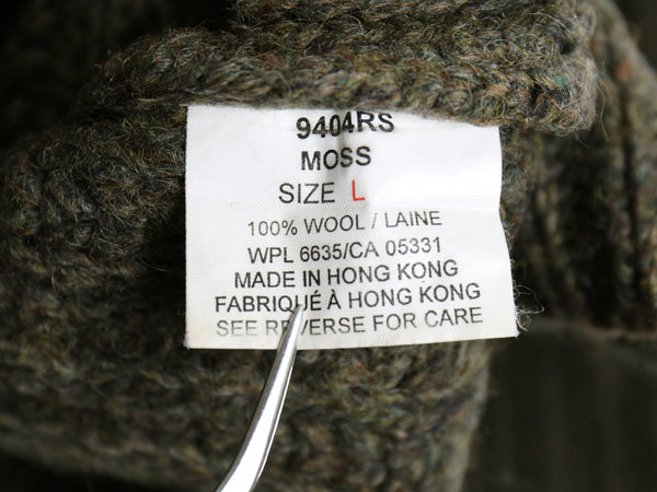 00s ウールリッチ チャンキー ニット セーター メンズ L  オールド リブ編み ウール クルーネック ローゲージ シンプル ゆったり カーキ 緑