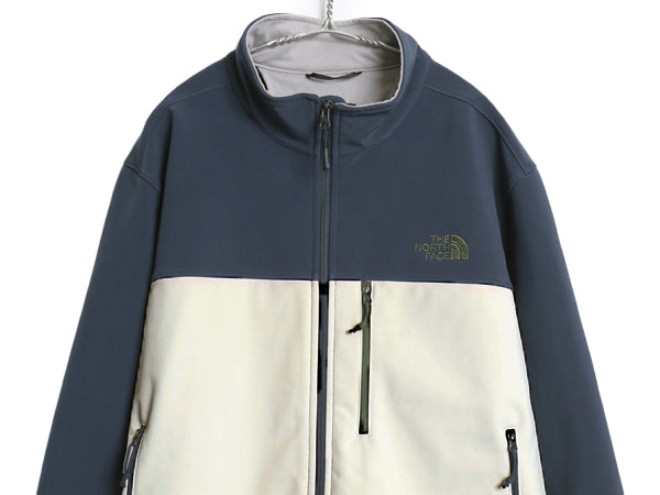 US企画 ノースフェイス APEX ソフトシェル ジャケット メンズ XL / アウトドア 裏 フリース フルジップ ストレッチ ブルゾン 大きいサイズ