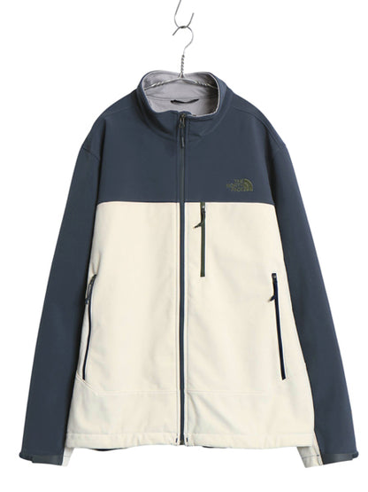 US企画 ノースフェイス APEX ソフトシェル ジャケット メンズ XL / アウトドア 裏 フリース フルジップ ストレッチ ブルゾン 大きいサイズ