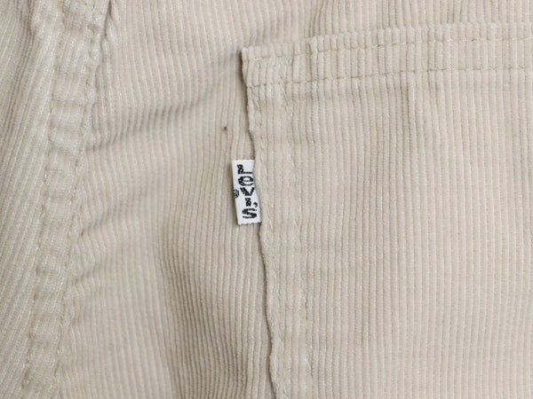 80s USA製 リーバイス 519 コーデュロイ パンツ 実寸 36 28 程 ヴィンテージ スリム ストレート 細畝 コーズ ボトムス 42 TALON アイボリー