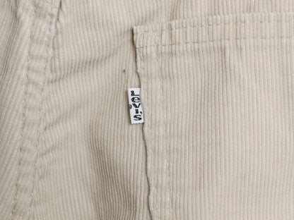 80s USA製 リーバイス 519 コーデュロイ パンツ 実寸 36 28 程 ヴィンテージ スリム ストレート 細畝 コーズ ボトムス 42 TALON アイボリー