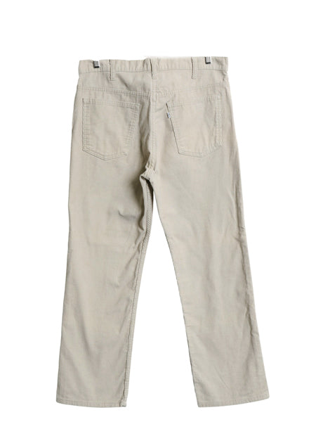 80s USA製 リーバイス 519 コーデュロイ パンツ 実寸 36 28 程 ヴィンテージ スリム ストレート 細畝 コーズ ボトムス 42 TALON アイボリー