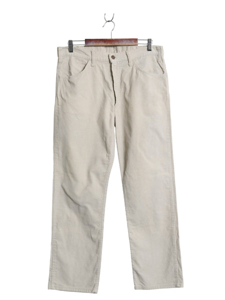 80s USA製 リーバイス 519 コーデュロイ パンツ 実寸 36 28 程 ヴィンテージ スリム ストレート 細畝 コーズ ボトムス 42 TALON アイボリー