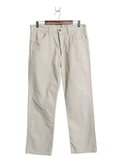 80s USA製 リーバイス 519 コーデュロイ パンツ 実寸 36 28 程 ヴィンテージ スリム ストレート 細畝 コーズ ボトムス 42 TALON アイボリー