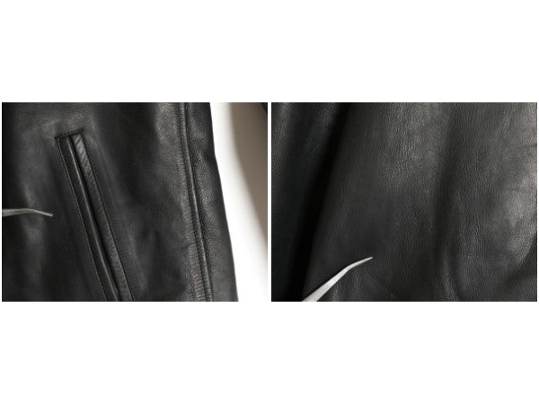 エルエルビーン 本革 レザー スポーツ ジャケット レディース S 革ジャン 中綿 シングル ライダース オールレザー ブルゾン ジャンパー 黒