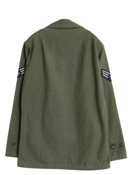 60s 米軍実物 US AIR FORCE コットン サテン ユーティリティ シャツ メンズ M 程/ 64年製 ヴィンテージ ミリタリー 軍物 筒袖 2nd OG107 