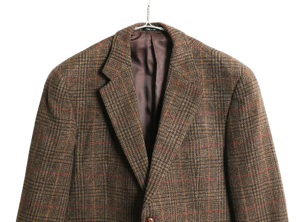 ローレン ラルフローレン ツイード テーラード ジャケット メンズ XL 程/ 古着 ポロ ウール ブレザー チェック 大きいサイズ マルチカラー
