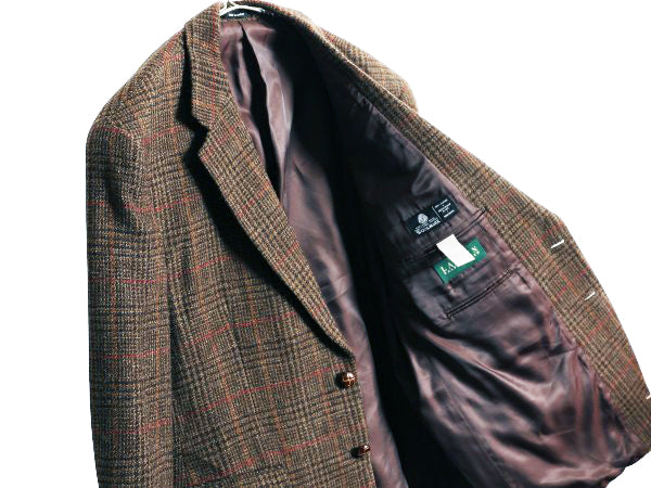 ローレン ラルフローレン ツイード テーラード ジャケット メンズ XL 程/ 古着 ポロ ウール ブレザー チェック 大きいサイズ マルチカラー