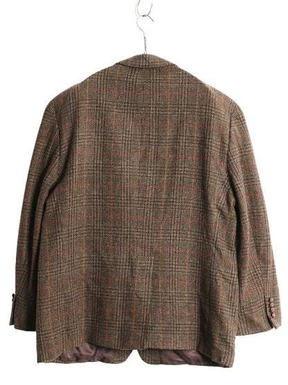 ローレン ラルフローレン ツイード テーラード ジャケット メンズ XL 程/ 古着 ポロ ウール ブレザー チェック 大きいサイズ マルチカラー