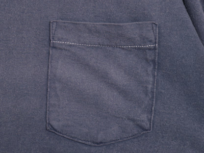 90s エアロポステール ポケット付き 無地 半袖 Tシャツ メンズ XL / オールド ポケT ブランク トップス 大きいサイズ 紺 フェイド 雰囲気系