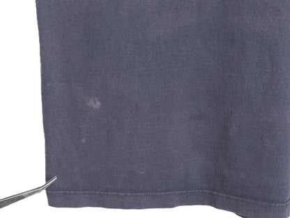 90s エアロポステール ポケット付き 無地 半袖 Tシャツ メンズ XL / オールド ポケT ブランク トップス 大きいサイズ 紺 フェイド 雰囲気系