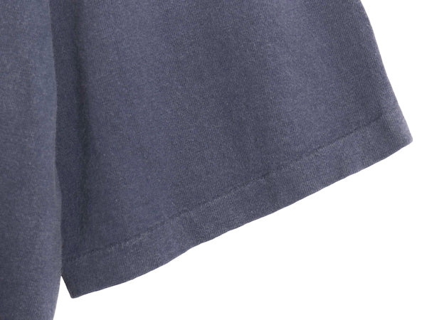 90s エアロポステール ポケット付き 無地 半袖 Tシャツ メンズ XL / オールド ポケT ブランク トップス 大きいサイズ 紺 フェイド 雰囲気系