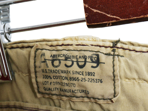 00s ☆ Abercrombie&Fitch コットン カーゴ パンツ メンズ M / オールド Y2K ミリタリー ギミック テック マルチポケット ボトムス カーキ