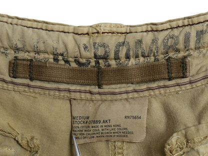 00s ☆ Abercrombie&Fitch コットン カーゴ パンツ メンズ M / オールド Y2K ミリタリー ギミック テック マルチポケット ボトムス カーキ