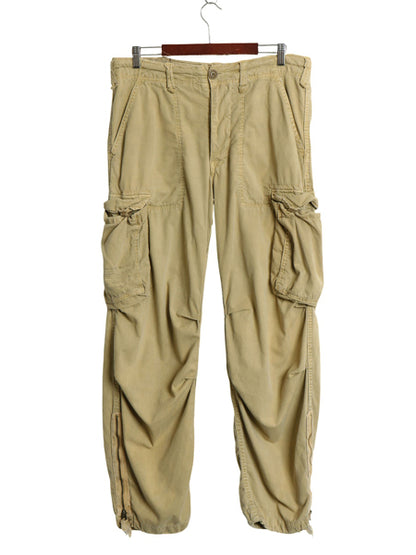 00s ☆ Abercrombie&Fitch コットン カーゴ パンツ メンズ M / オールド Y2K ミリタリー ギミック テック マルチポケット ボトムス カーキ