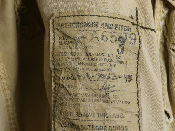 00s ☆ Abercrombie&Fitch コットン カーゴ パンツ メンズ M / オールド Y2K ミリタリー ギミック テック マルチポケット ボトムス カーキ