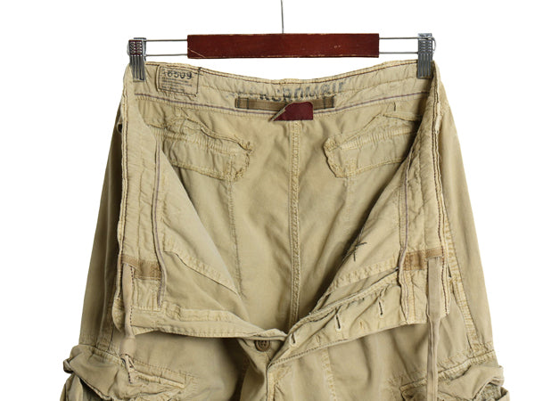 00s ☆ Abercrombie&Fitch コットン カーゴ パンツ メンズ M / オールド Y2K ミリタリー ギミック テック マルチポケット ボトムス カーキ