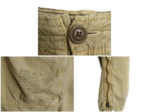 00s ☆ Abercrombie&Fitch コットン カーゴ パンツ メンズ M / オールド Y2K ミリタリー ギミック テック マルチポケット ボトムス カーキ