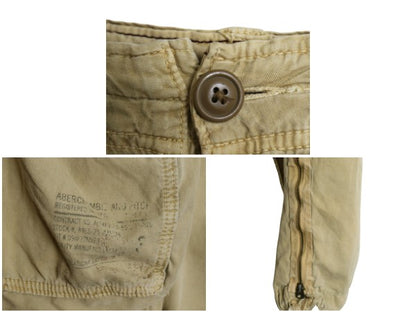00s ☆ Abercrombie&Fitch コットン カーゴ パンツ メンズ M / オールド Y2K ミリタリー ギミック テック マルチポケット ボトムス カーキ