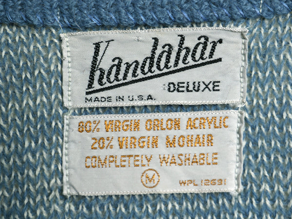 60s 70s USA製 ★ Kandahar モヘア ニット カーディガン メンズ M / ヴィンテージ アクリル セーター 毛足 毛長 シャギー 前開き グランジ