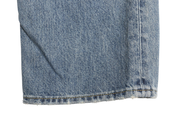 ポロ ラルフローレン デニム パンツ メンズ 実寸 36 32 古着 ヴィンテージ 加工 ジーンズ ジーパン ストレート 赤耳 ヒゲ アタリ 革パッチ