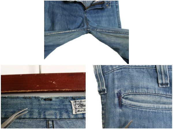 70s USA製 ★ MADEWELL デニム セーラー パンツ 実寸 34 29 程/ ヴィンテージ ワイド フレア ブーツカット ジーパン ジーンズ ワーク TALON