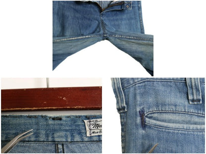 70s USA製 ★ MADEWELL デニム セーラー パンツ 実寸 34 29 程/ ヴィンテージ ワイド フレア ブーツカット ジーパン ジーンズ ワーク TALON