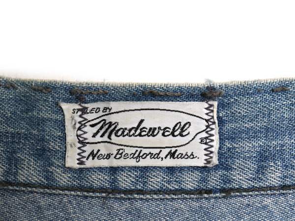 70s USA製 ★ MADEWELL デニム セーラー パンツ 実寸 34 29 程/ ヴィンテージ ワイド フレア ブーツカット ジーパン ジーンズ ワーク TALON
