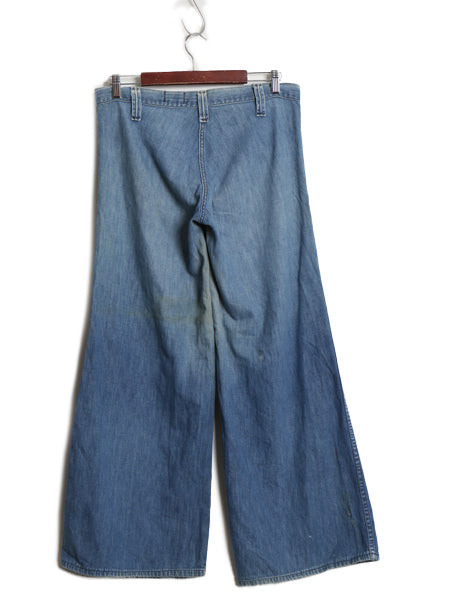 70s USA製 ★ MADEWELL デニム セーラー パンツ 実寸 34 29 程/ ヴィンテージ ワイド フレア ブーツカット ジーパン ジーンズ ワーク TALON